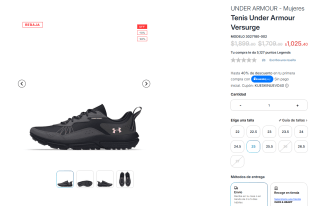 Tenis Under Armour Versurge por $1,025 | Oferta InnovaSport