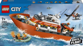 LEGO City Kustwacht reddingsboot met helikopter + LEGO® Lucky en Penny voor €71,99