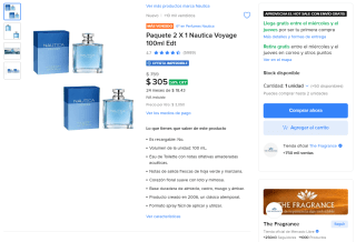 Paquete 2 X 1 Nautica Voyage 100ml por $305 | Mercado Libre