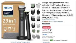Philips Multigroom 9000-serie Alles-in-één 23-delige Trimmer voor €79,99 bij Amazon