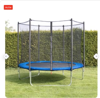 Trampoline met vangnet Ø305 x 60 cm voor €115 bij Van Cranenbroek