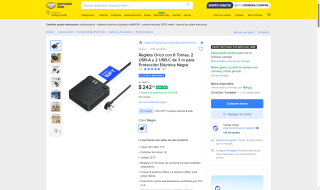 Regleta Orico 8T CA 2USB-A 2USB-C por $242 | Oferta Mercado Libre