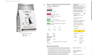 Comida Gato Nupec Senior por $227 | Oferta Amazon