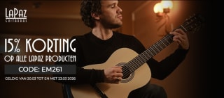 15% extra korting op alle LaPaz gitaren bij Bax Music