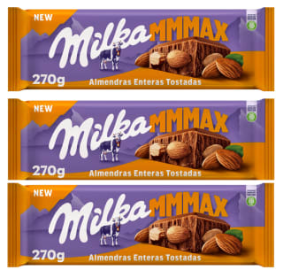 3 x Milka MMMAX Tableta de Choco con Leche de los Alpes y Almendra Tostada 270g 5.97€