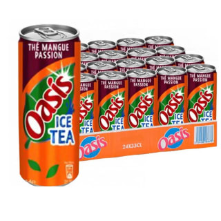 Pack de 24 Soda Oasis Thé mangue passion à 12,15€