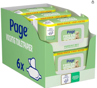 Page vochtig toiletpapier voor €11,21
