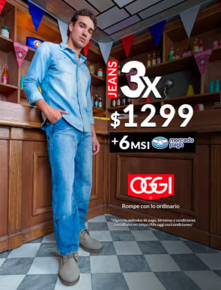 Oferta de 3 por $1,299 | OGGI Jean | Cupón de $100