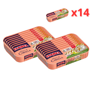 Isabel Filetes de Caballa en Aceite Oliva Al Grill Lata, 14 Latas de 120g por 19.99€