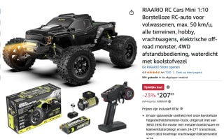 RIAARIO 1/10 Brushless RC Cars, Monster Truck voor €207,03 bij Amazon