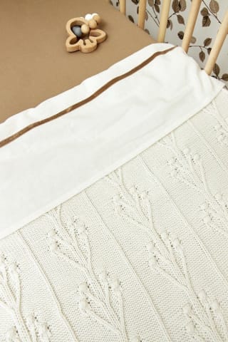 Meyco Romantische Bloemen Wiegdeken - offwhite - 75x100cm voor €17,79 bij Bol