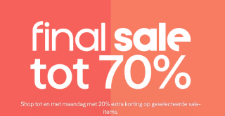Tot 70% korting + extra 20% op geselecteerde sale bij Wehkamp