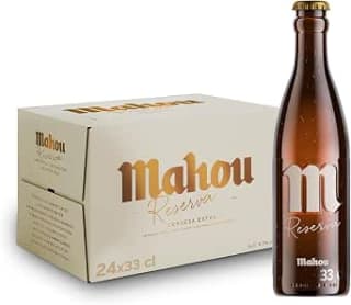 24 botellines Mahou Reserva, Cerveza Extra Dorada 33 cl por 21.65€