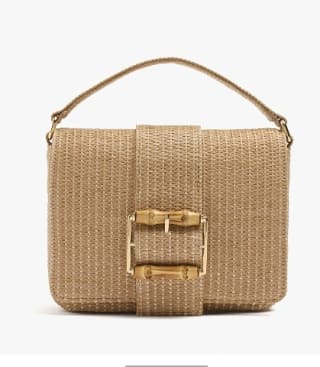Parfois Bolso de fiesta efecto rafia por 12.99€.