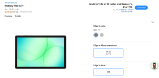 Tableta Samsung Galaxy Tab A11+ 64GB por $3,124