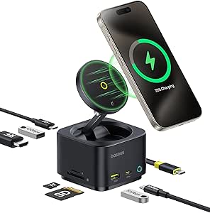 Baseus Cargador inalámbrico Magsafe 15W 7 en 1 por 47,99€