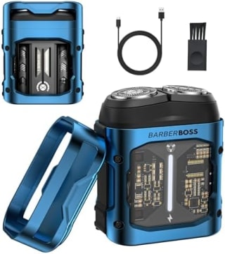 BarberBoss Afeitadora rotativa de bolsillo QR-2721 por 7,42€ en Amazon