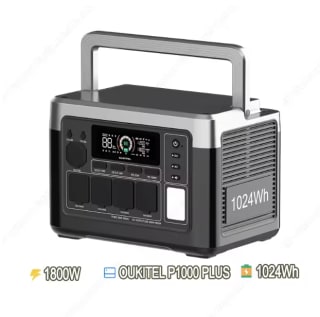 Oukitel p1000 plus estación de energía portátil 1800w lifepo4 1024wh por 290,69€