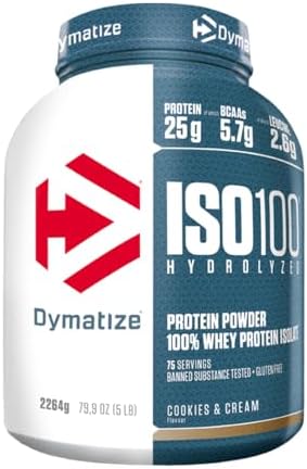 Dymatize ISO 100 Hydrolyzed Cookies & Cream 2264g por 56,80€
