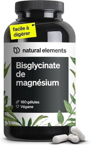 natural elements Magnésium Bisglycinate 180 gélules pour 14,39€ chez Amazon