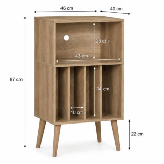 Meuble pour tourne-disque avec rangement pour vinyles DPL2 pour 69,99€ chez Motea