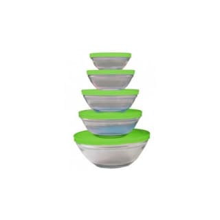 Jocca - Set de 5 Tuppers de Cristal con Tapas Herméticas Antigoteo por 3.99€