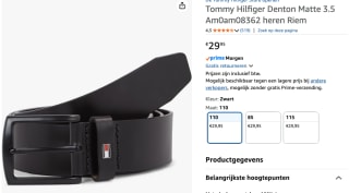 TOMMY HILFIGER Riem 'Denton' voor €29,95 bij Amazon
