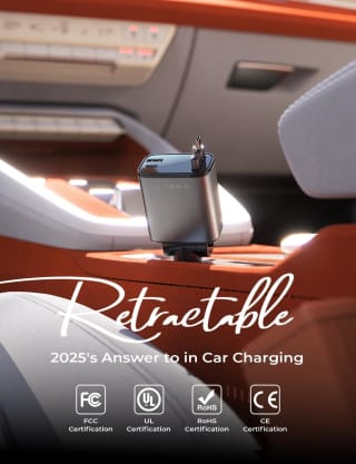 LISEN 69W Cargador para Auto Retráctil por $219 en Amazon