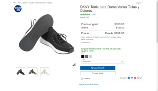 DKNY Tenis para Mujer por $399 | Oferta Costco