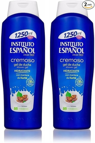 2 Botes Instituto Español Gel de Baño Cremoso con Manteca de Karité 1250 Ml por 3.80€