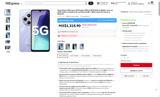 Xiaomi Redmi 14R 256GB por $1,576 | AliExpress