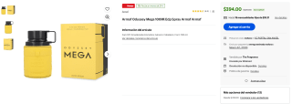 Armaf Odyssey Mega 100ml por $394 | Oferta Walmart
