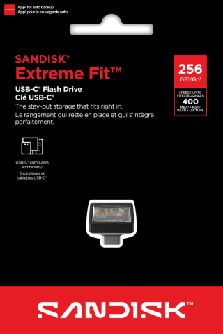 SANDISK Extreme Fit USB-C Flash Drive 256GB voor €34,99 bij Coolblue