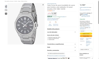 Reloj Casio Edifice EFB-108D-1AVCR por $2,101 | Oferta Amazon