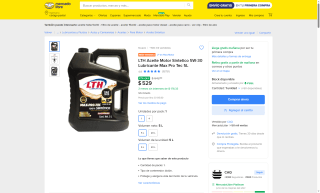 Aceite LTH 5W-30 por $529 | Mercado Libre