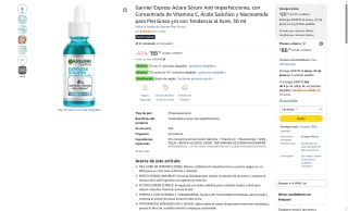 Sérum Garnier Express Aclara por $86 | Oferta Amazon