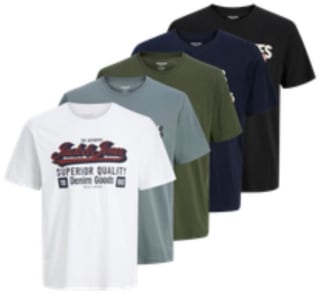 JACK & JONES 5 pack Heren T-Shirts voor €23,20 bij Bol