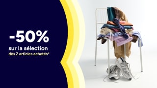 -50% dès 2 articles achetés sur une sélection chez Kiabi