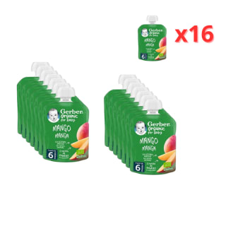 Gerber Organic Mango 16x90g por 6.99€