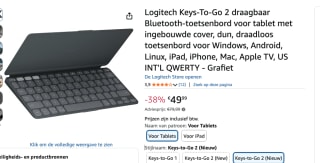 Logitech Keys-To-Go 2 Grafiet Qwerty voor €49,99 bij Amazon