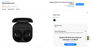 Audífonos Samsung Galaxy Buds Core por $588