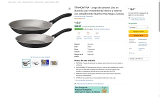 Juego de Sartenes Linz Tramontina 2pz por $165 | Oferta Amazon