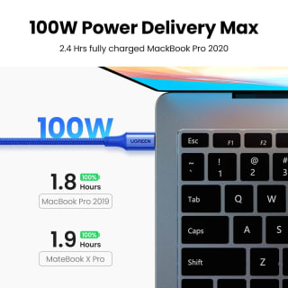 Cable USB C a USB C UGREEN 100W (1m) por $6 en AliExpress