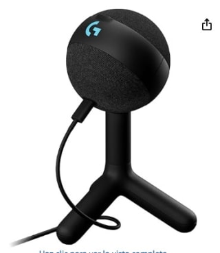 Logitech G Yeti Orb, micrófono condensador RGB con LIGHTSYNC por 33.10€