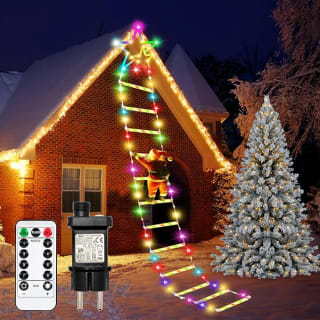 3 Metros LED Luces De Navidad Exterior escalera con Papa Noel por 12.09€