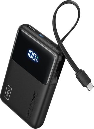 INIU Power Bank, Cargador Portátil 10000 mAh 20W con Cable USB-C Integrado por 13,33€
