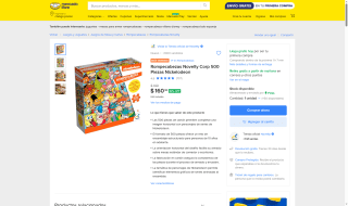 Rompecabezas Novelty Corp 500 Piezas por $160 | Oferta Mercado Libre