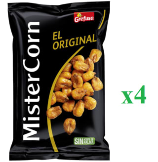 4 x Maíz frito barbacoa MisterCorn bolsa 160 g por 4.24€