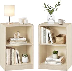 VASAGLE Custos Juego 2 Mesitas Noche Beige Travertino por 36,79€