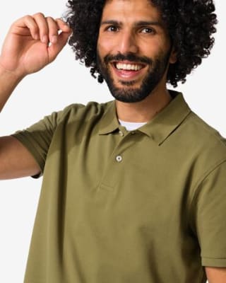 herenpolo Denton regular fit piqué voor €5,50 bij HEMA